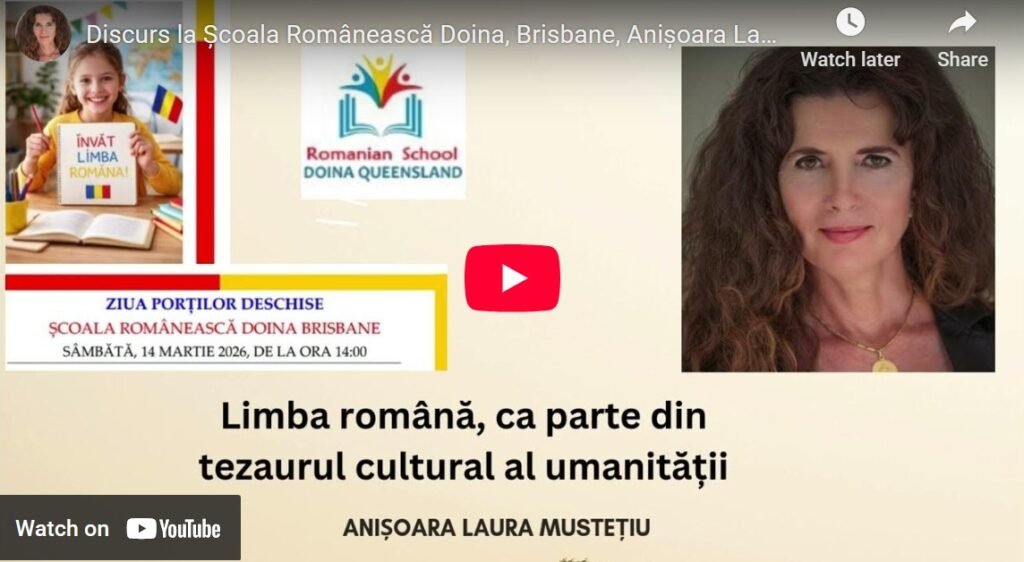 „Limba română, parte din tezaurul cultural al Umanității” – Anișoara Laura Mustețiu, discurs la Școala Românească „Doina” din Brisbane, Australia | AUDIO